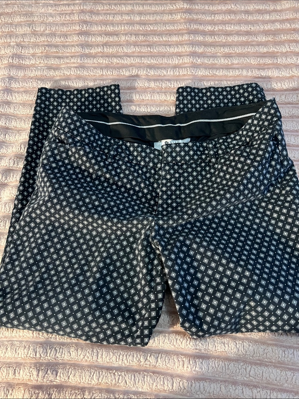 Stylus Women’s Black Patterned Stretch Pants